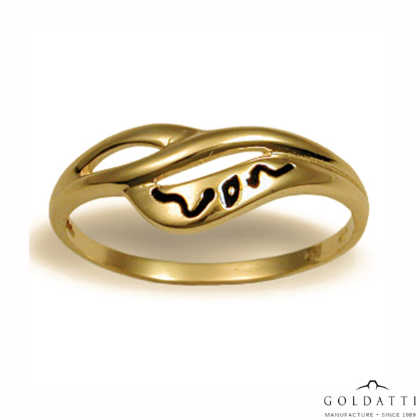 Zománcozott Női gyűrű (Sárga  - 2.1 gr) - 226S