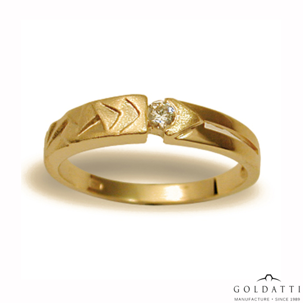 Női köves gyűrű (Sárga  - 3.4 gr) - 230S