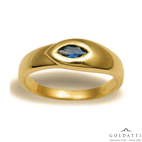 Női köves gyűrű (Sárga  - 3.5 gr) - 233S