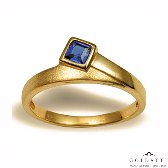 Női köves gyűrű (Sárga  - 3.1 gr) - 246S