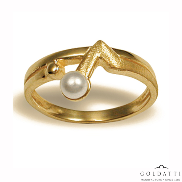 Női köves gyűrű (Sárga  - 2.4 gr) - 256S