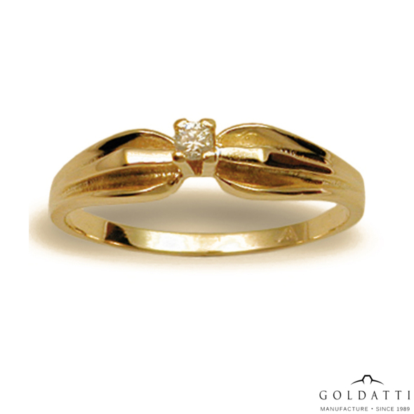 Női köves gyűrű (Sárga  - 3.6 gr) - 259S