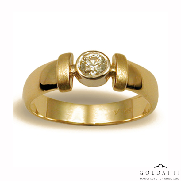 Női köves gyűrű (Sárga  - 3.3 gr) - 260S