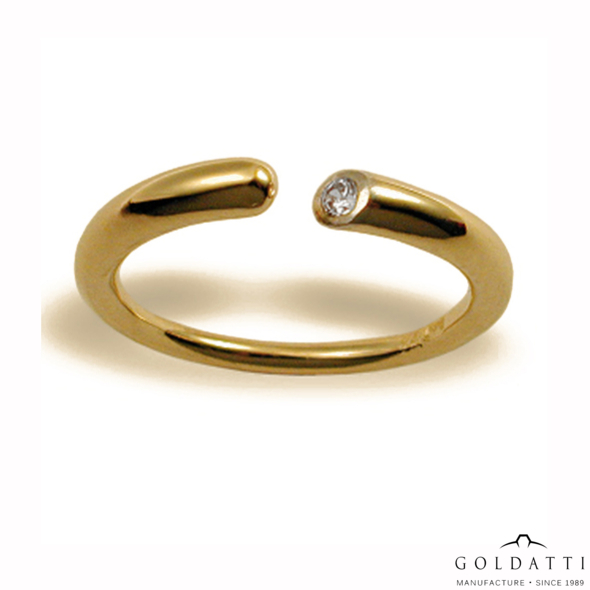 Női köves gyűrű (Sárga  - 2.8 gr) - 262S