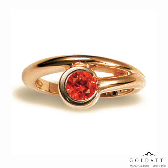 Női köves gyűrű (Vörös  - 5.4 gr) - 263V