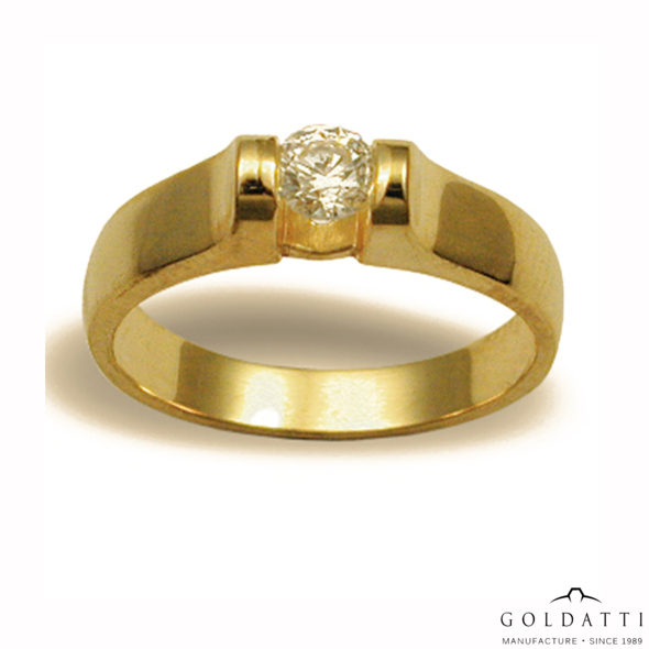 Női köves gyűrű (Sárga  - 5.2 gr) - 270S