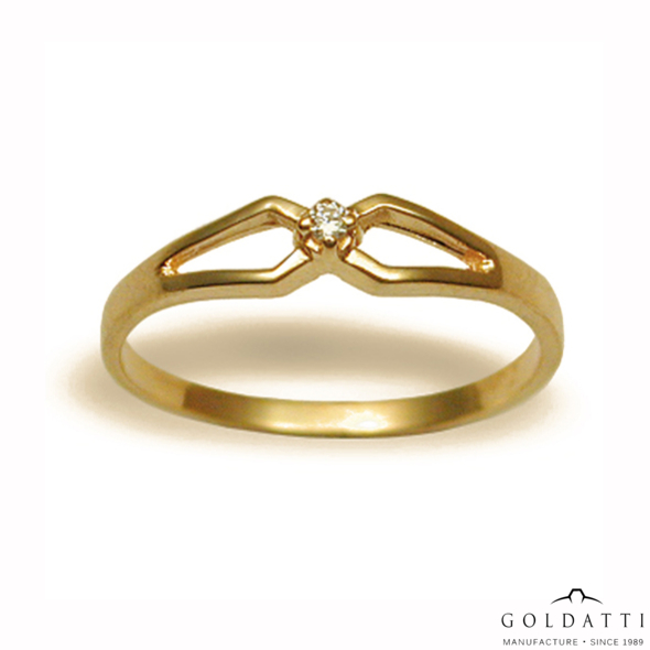 Női köves gyűrű (Sárga  - 1.4 gr) - 272S