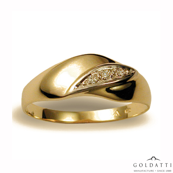 Női köves gyűrű (Sárga  - 3 gr) - 287S