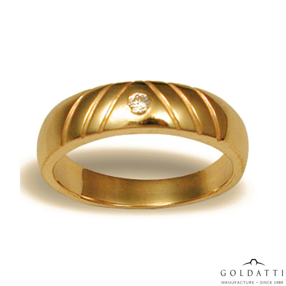 Női köves gyűrű (Sárga  - 3.6 gr) - 290S