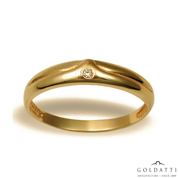 Női köves gyűrű (Sárga  - 3 gr) - 294S