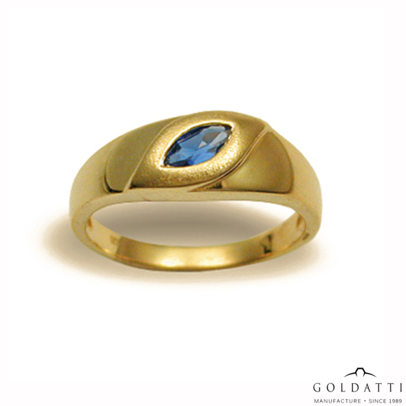 Női köves gyűrű (Sárga  - 4 gr) - 463S