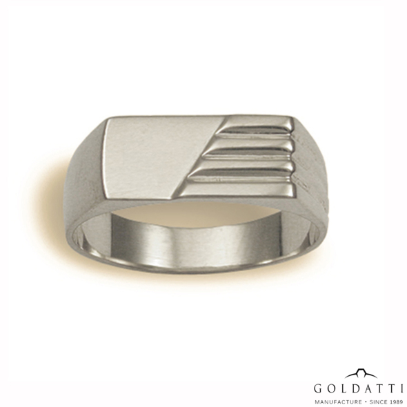 Férfi pecsétgyűrű (Fehér  - 7.5 gr) - 478F