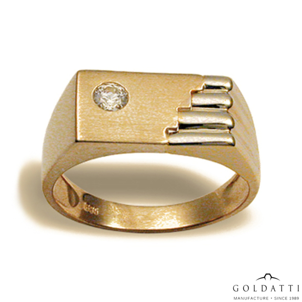 Férfi pecsétgyűrű (Vörös  - 7.1 gr) - 491V