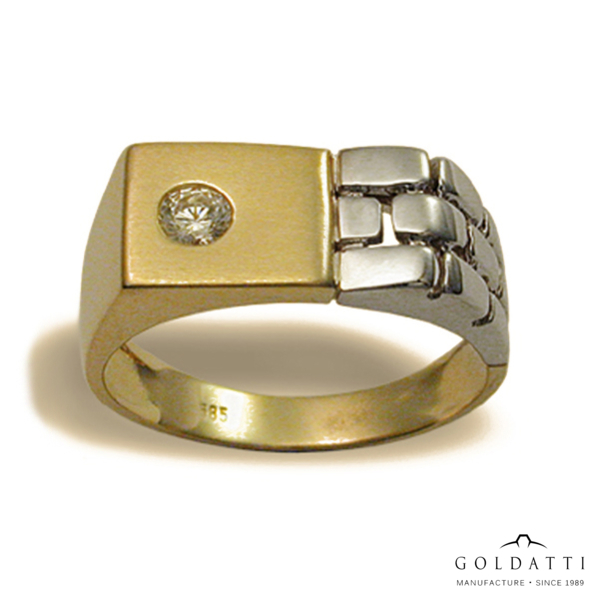 Férfi pecsétgyűrű (Sárga - 6.5 gr) - 493SF