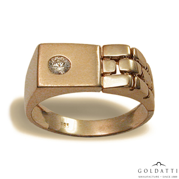 Férfi pecsétgyűrű (Vörös  - 6.5 gr) - 493V