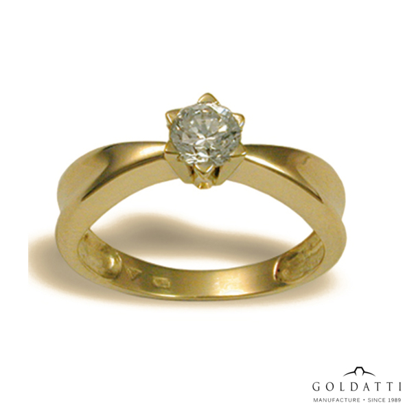 Női köves gyűrű (Sárga  - 3.8 gr) - 496S