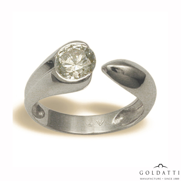 Női köves gyűrű (Fehér  - 3.6 gr) - 497F