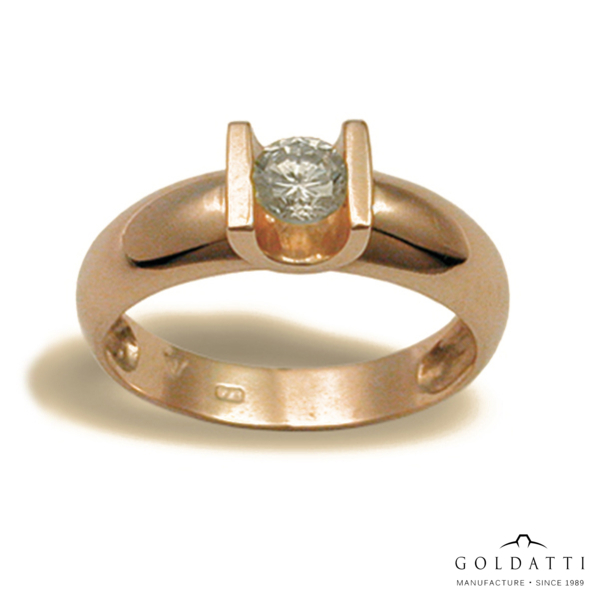 Női köves gyűrű (Vörös  - 3.9 gr) - 499V