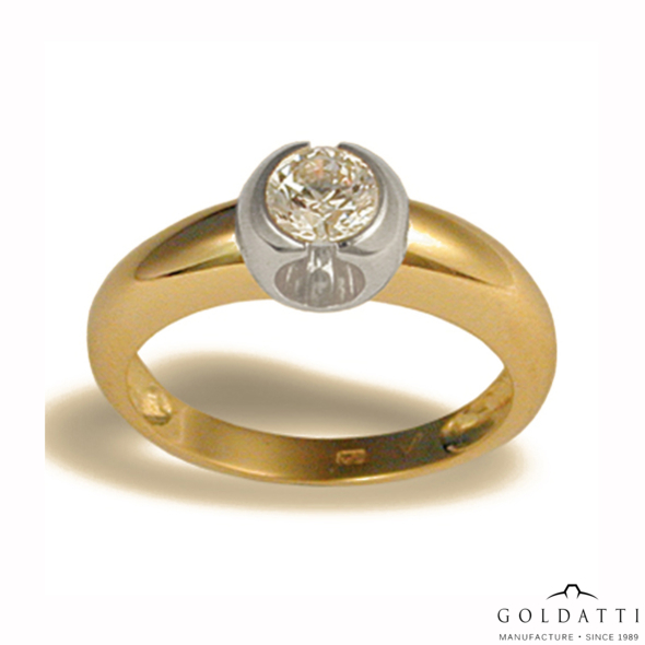Női köves gyűrű (Sárga - 3.7 gr) - 500SF