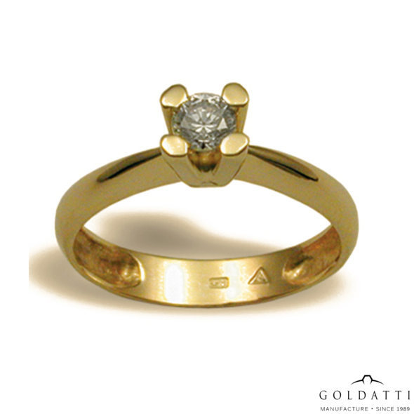 Női köves gyűrű (Sárga  - 3.2 gr) - 502S