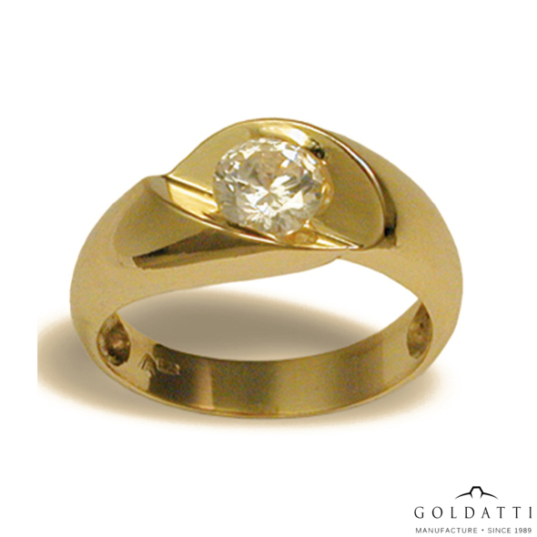 Női köves gyűrű (Sárga  - 3.7 gr) - 503S
