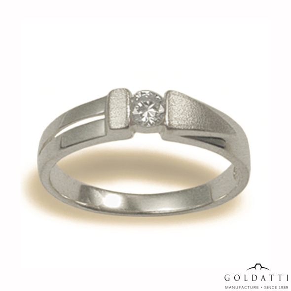 Női köves gyűrű (Fehér  - 2.6 gr) - 518F