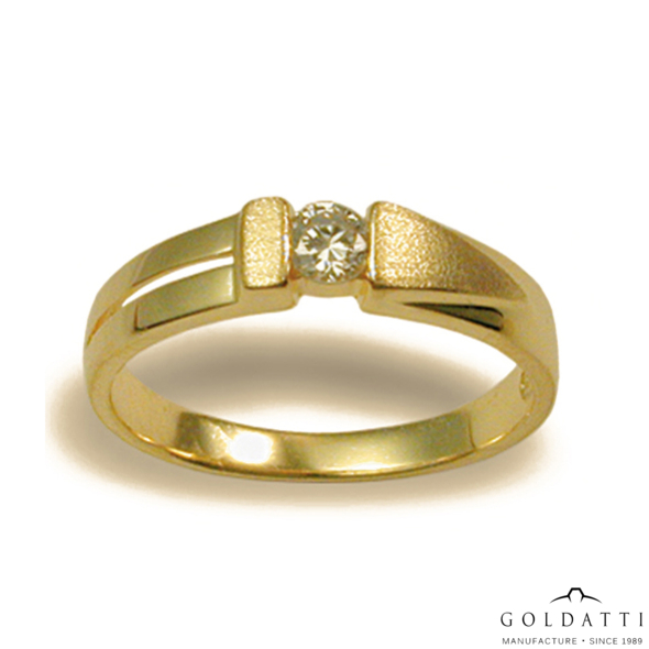 Női köves gyűrű (Sárga  - 2.6 gr) - 518S