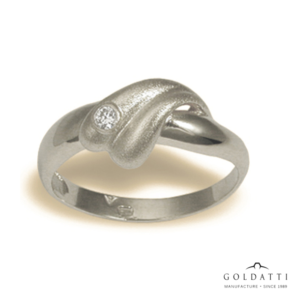 Női köves gyűrű (Fehér  - 3.5 gr) - 519F