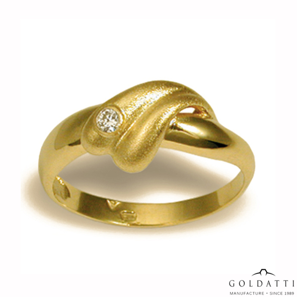 Női köves gyűrű (Sárga  - 3.5 gr) - 519S