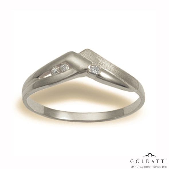 Női köves gyűrű (Fehér  - 2.1 gr) - 520F