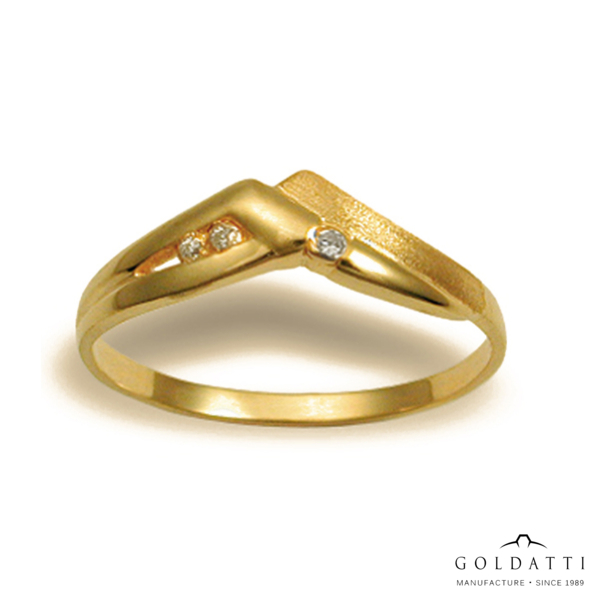 Női köves gyűrű (Sárga  - 2.1 gr) - 520S