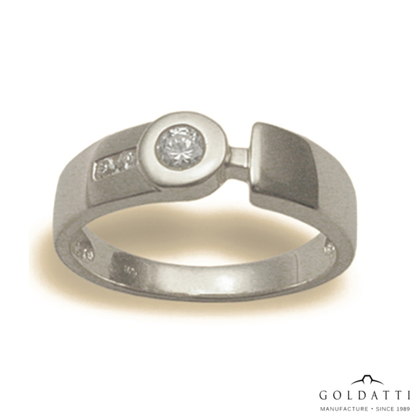 Női köves gyűrű (Fehér  - 3.4 gr) - 525F