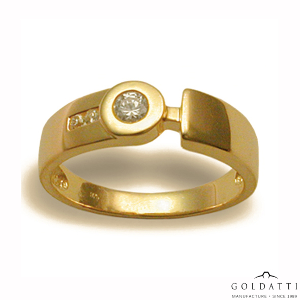 Női köves gyűrű (Sárga  - 3.4 gr) - 525S