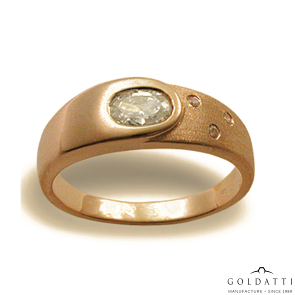 Női köves gyűrű (Vörös  - 3.6 gr) - 528V