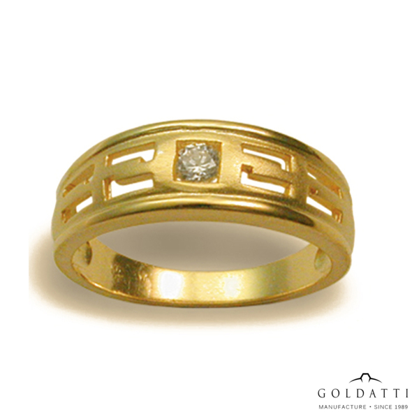 Női köves gyűrű (Sárga  - 3.1 gr) - 529S