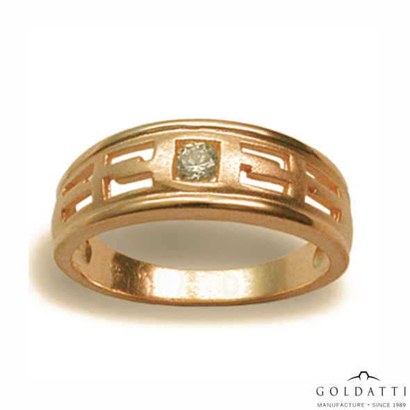 Női köves gyűrű (Vörös  - 3.1 gr) - 529V