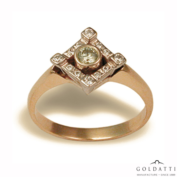 Női köves gyűrű (Vörös  - 4.4 gr) - 543V