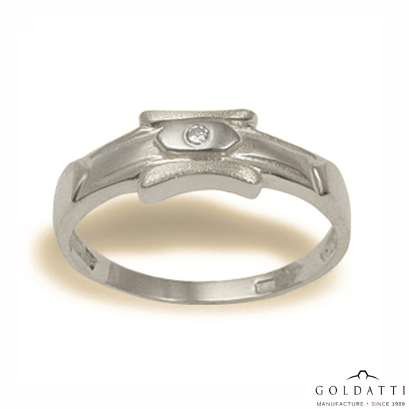 Női köves gyűrű (Fehér  - 2.9 gr) - 545F