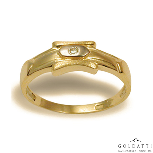 Női köves gyűrű (Sárga  - 2.9 gr) - 545S